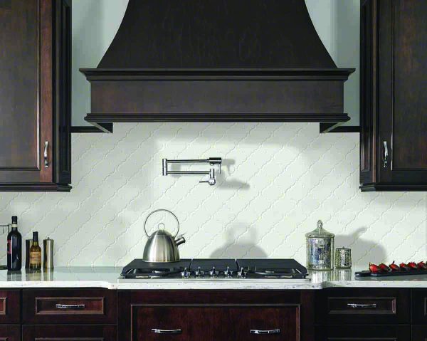 Whisper White Arabesque Tile  