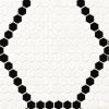 White And Black Hive Pattern Matte  