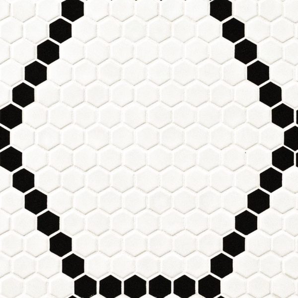 White And Black Hive Pattern Matte  