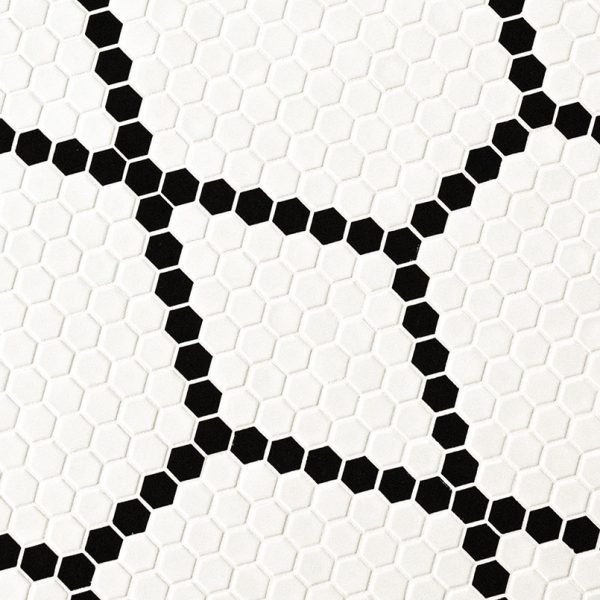 White And Black Hive Pattern Matte  