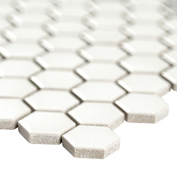 White And Gray Mod Petal Pattern Matte  
