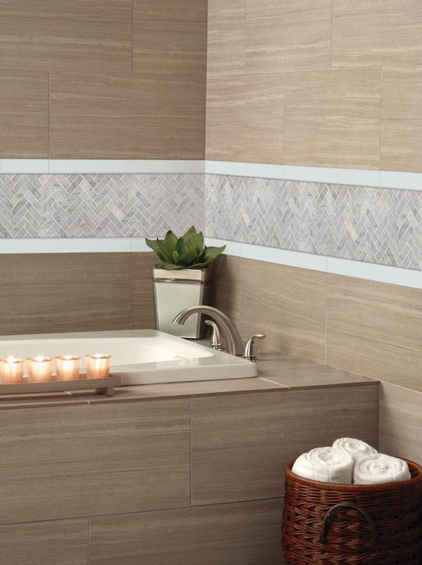 Domino White Porcelain Tile  