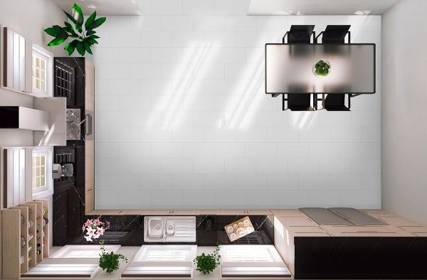 Domino White Porcelain Tile  
