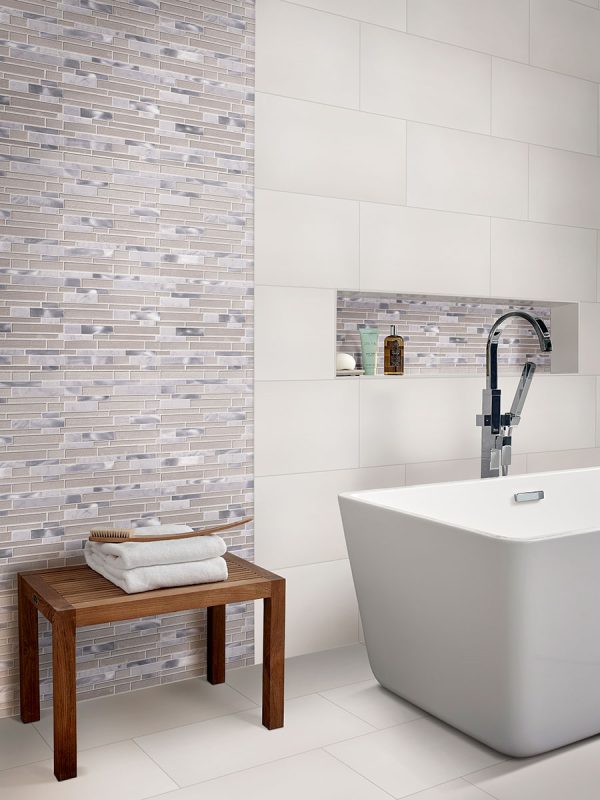 Domino White Porcelain Tile  