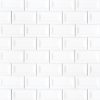 Inverted Bevel White Subway Tile  