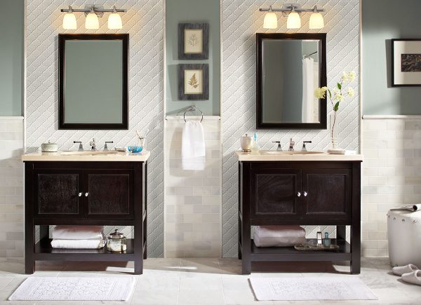 White Glossy Arabesque Tile  