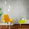 White Glossy Arabesque Tile  
