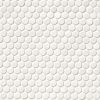 White Glossy Penny Round Mosaic  