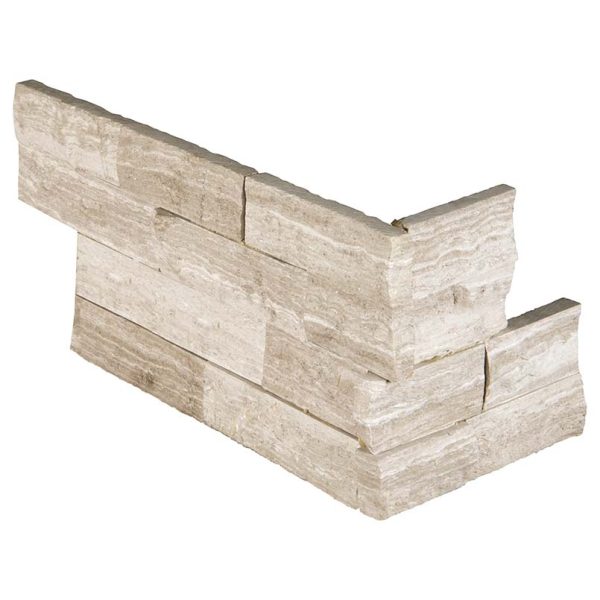 White Oak Splitface Stacked Stone  