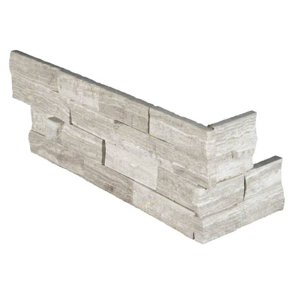 White Oak Splitface Stacked Stone  