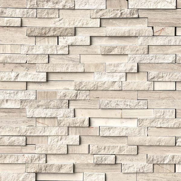 White Quarry Splitface Interlocking Wall Tile  