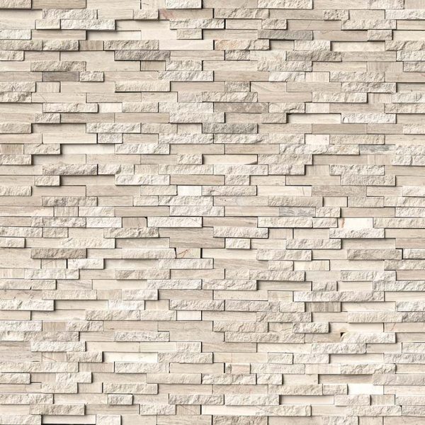 White Quarry Splitface Interlocking Wall Tile  