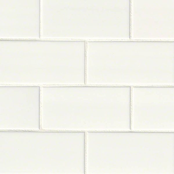 White Ceramic Subway Tile 3x6  