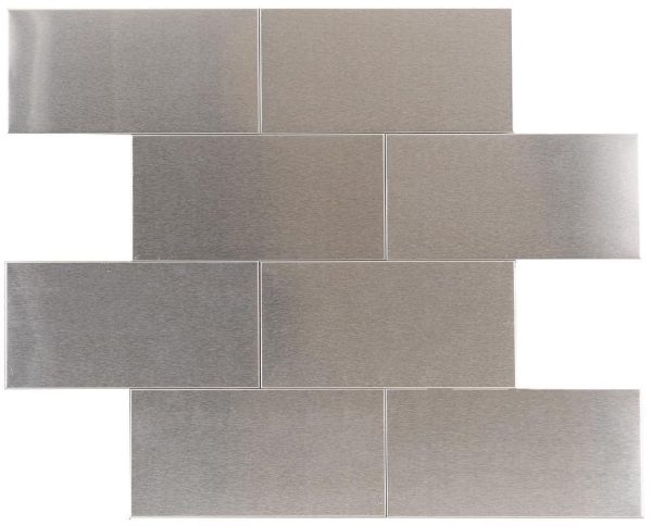 Brushed Stainless Steel 3″ x 6″ Subway Tile Brushed Stainless Steel 3″ x 6″ Subway Tile