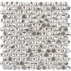 Brushed Stainless with Swirls 3D Dimes Mosaic  