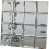 Clear Mirror 3″ x 3″ Uneven Beveled Mosaic  