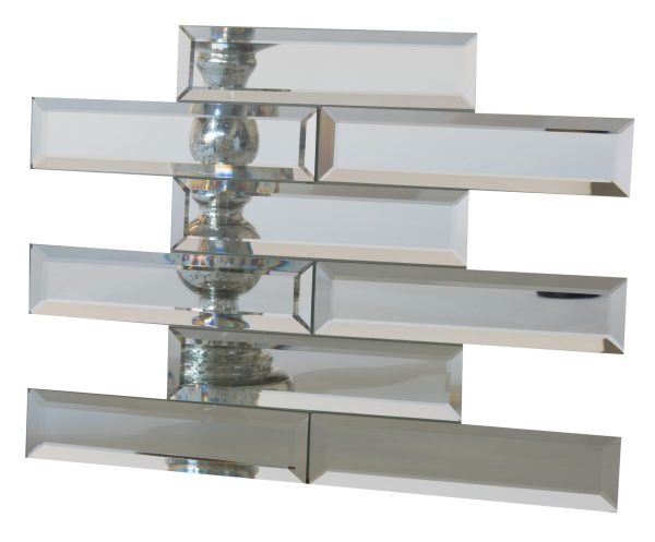 Clear Mirror 2″ x 8″ Beveled Subway Tile  
