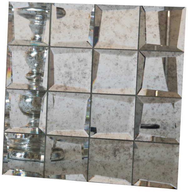Antique Mirror 3″ x 3″ Uneven Beveled Mosaic  
