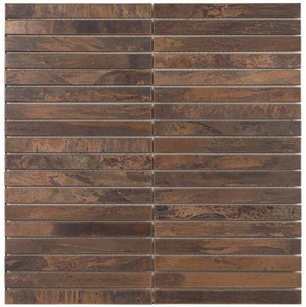 Antique Copper 5/8″ x 6″ Straight Stack Mosaic Antique Copper 5/8″ x 6″ Straight Stack Mosaic