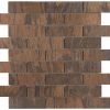 Antique Copper 1″ x 4″ Brickset Mosaic  