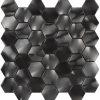 Gun Metal Rolling Hexagon Mosaic  