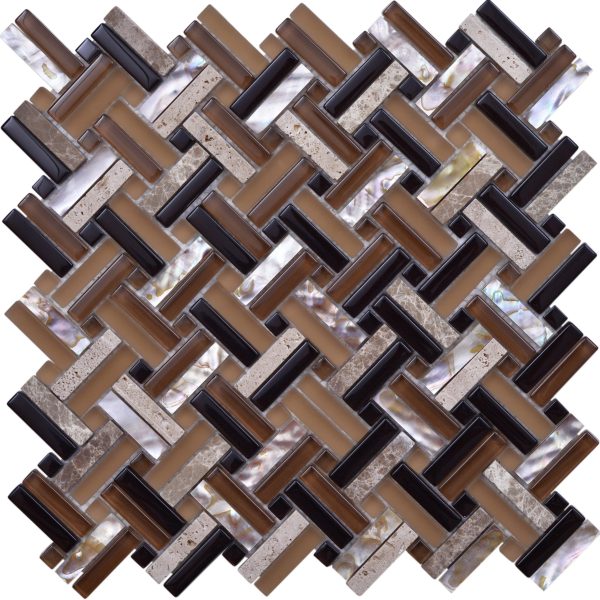 Turtle Bay 2By Basketweave Mosaic Turtle Bay 2By Basketweave Mosaic