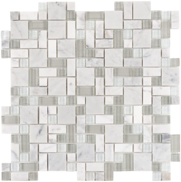 White Fossil Refraction Mosaic  