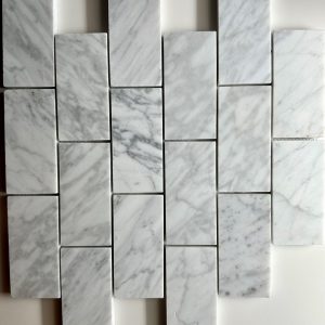 Encino – White Carrara 2″ x 4″ Brickset  
