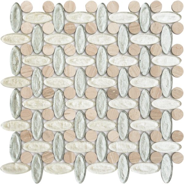 Saltwater Taffy Elyptic Basketweave Mosaic  