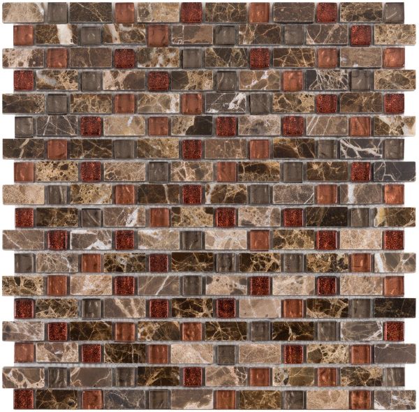 Emperador Spice 5/8″ Combo Mosaic Emperador Spice 5/8″ Combo Mosaic