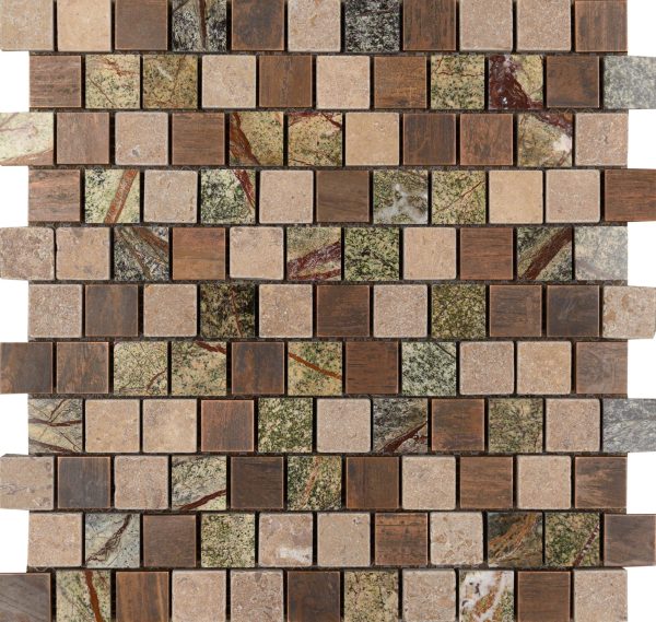 Copper Amazon 1″ x 1″ Offset Mosaic Copper Amazon 1″ x 1″ Offset Mosaic