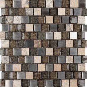 Platinum Whisper 1″ x 1″ Offset Mosaic  