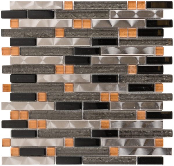 Gold Shimmer Linear Mosaic  