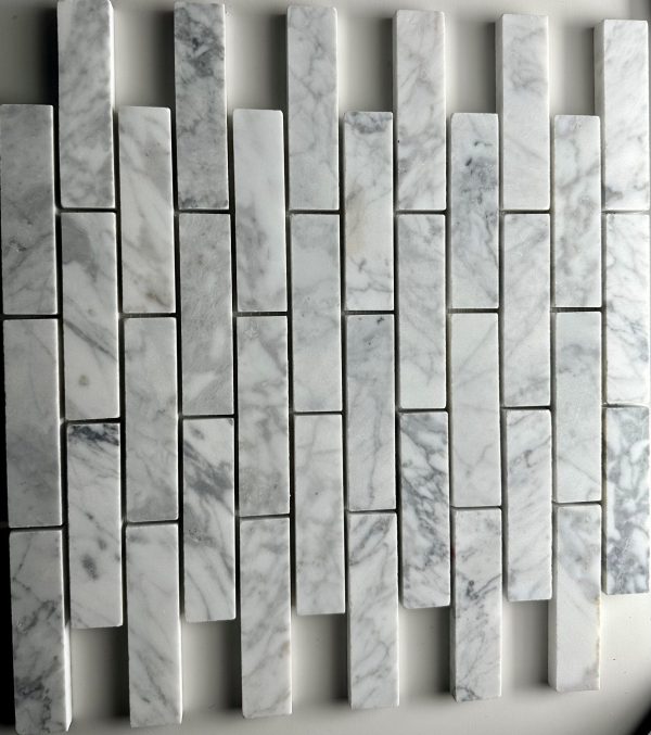Safford- White Carrara 1″ x 4″ – Brickset / Straightset Safford- White Carrara 1″ x 4″ – Brickset / Straightset