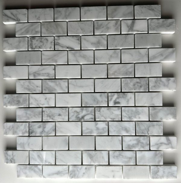 Payson – White Carrara 1″ x 2″ Brickset  