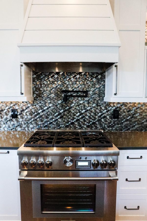 Gun Metal Rolling Hexagon Mosaic Gun Metal Rolling Hexagon Mosaic