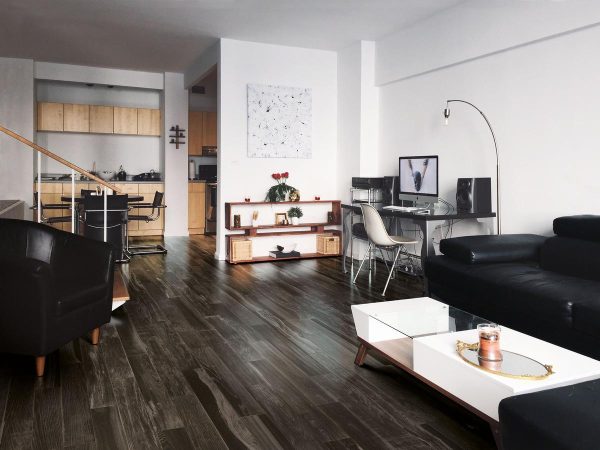 Lacquered Wood-Black Porcelain, Tiles 
