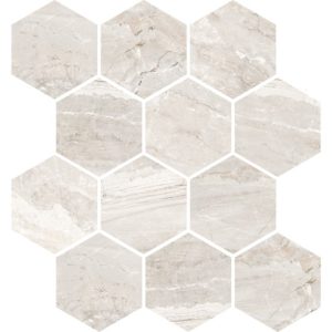 Marbles Plshed Hexag-Oniciata Ivory Bullnose, Tiles 
