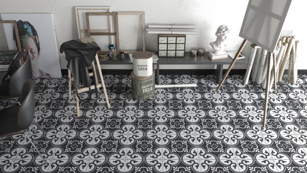 Viola Tile-Black Porcelain, Tiles 
