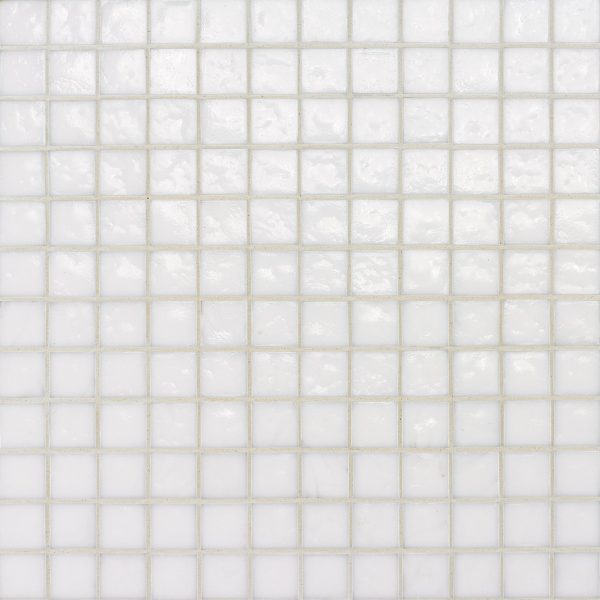 White Non-Irid 1″ x 1″ Mosaic  