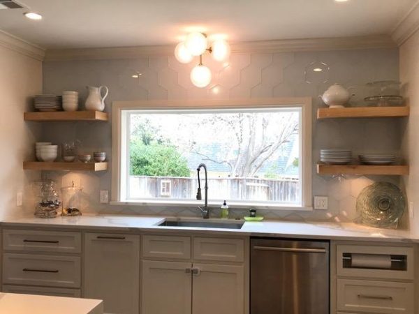 8″ White Hexagon Tile  