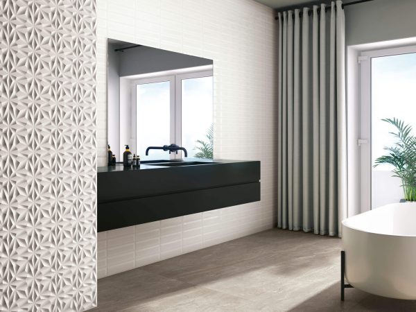 Esenzia Brick, Brillo, Ceramic, Commercial, Light Commercial, Residential, White 