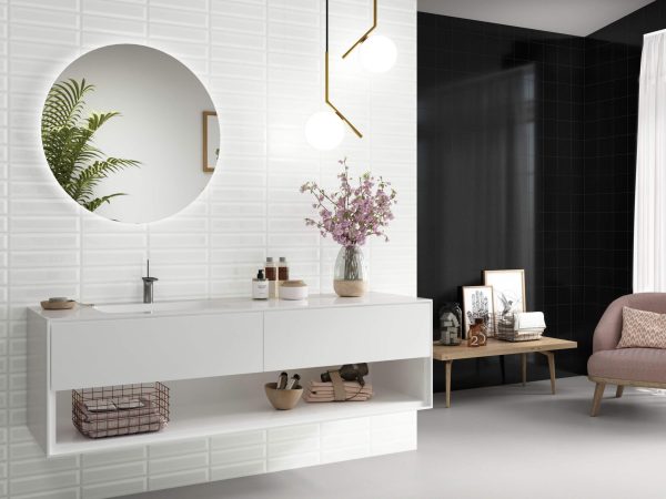 Esenzia Brick, Brillo, Ceramic, Commercial, Light Commercial, Residential, White 