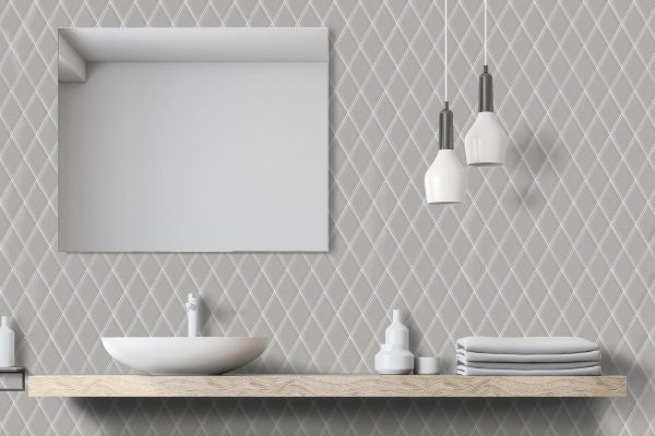 4.5″ Whisper Gray Diamond Tile  