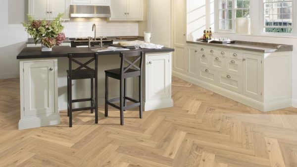 Herringbone Oak CC Dim White  
