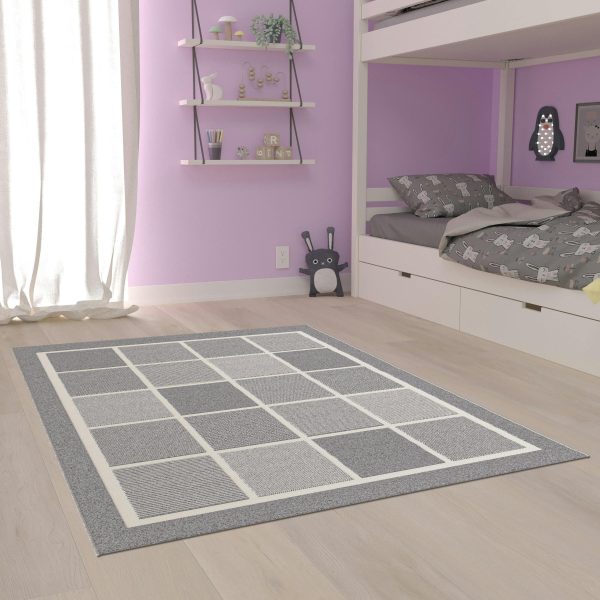 Kensington Gray 5' x 7' Rectangle Indoor Rugs Kensington Gray 5' x 7' Rectangle Indoor Rugs