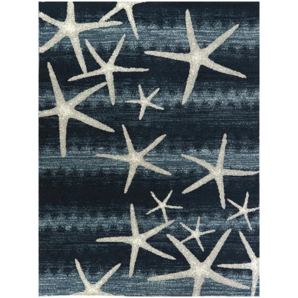 Newport Navy 5' x 7' Rectangle Indoor Rugs 