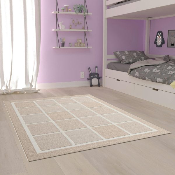 Kensington Tan 5' x 7' Rectangle Indoor Rugs 