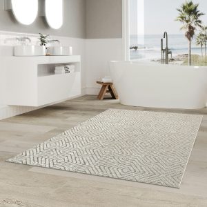 Palisades White 5' x 7' Rectangle Indoor Rugs 