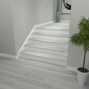White Aspen Cali Vinyl Stair Nosing Flush Flooring Accessories 
